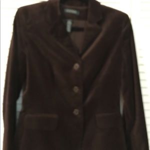 LAUREN Chocolate velvet blazer